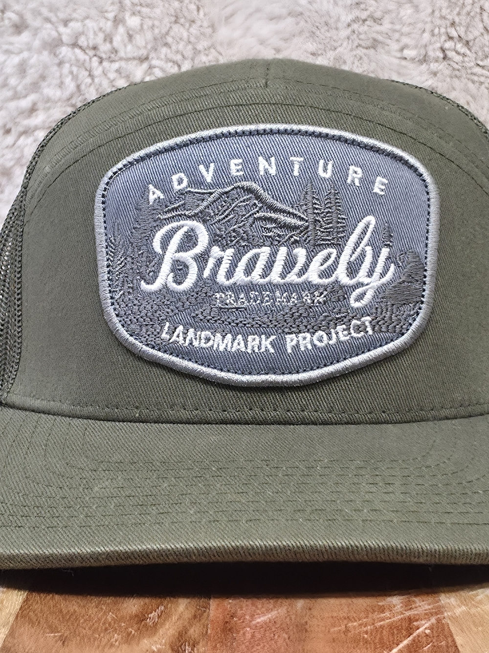 ravel Olive Bravely Adventure Patch Hat